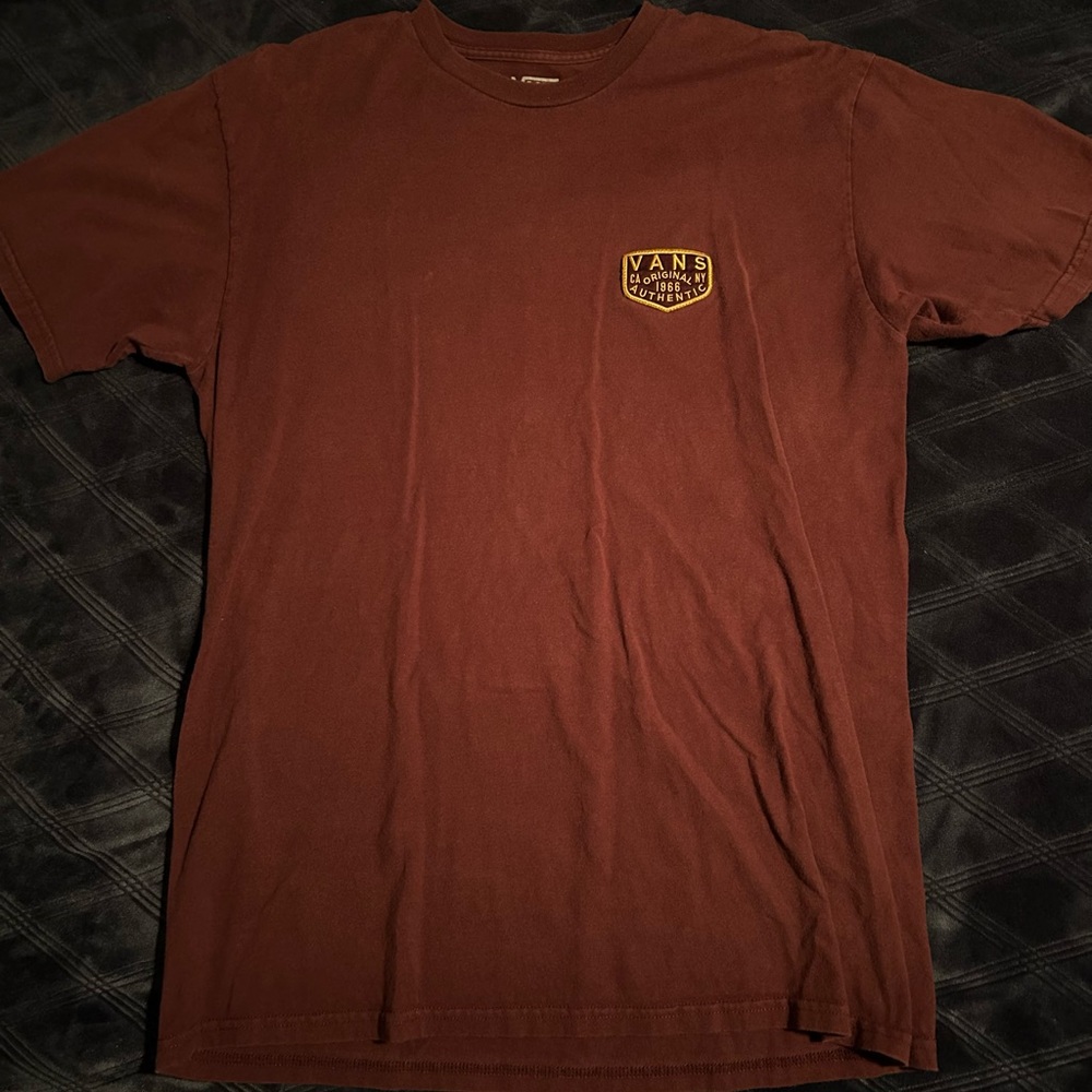 Red original authentic Vans t-shirt patch